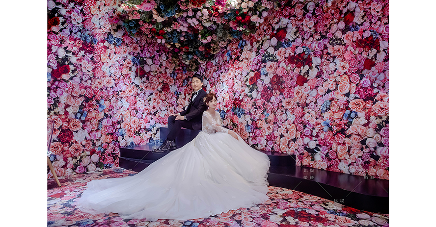 台 中婚 紗 推薦比堤婚紗 推薦新人：偉翔＆瑋璘 心之芳庭 幸福花牆