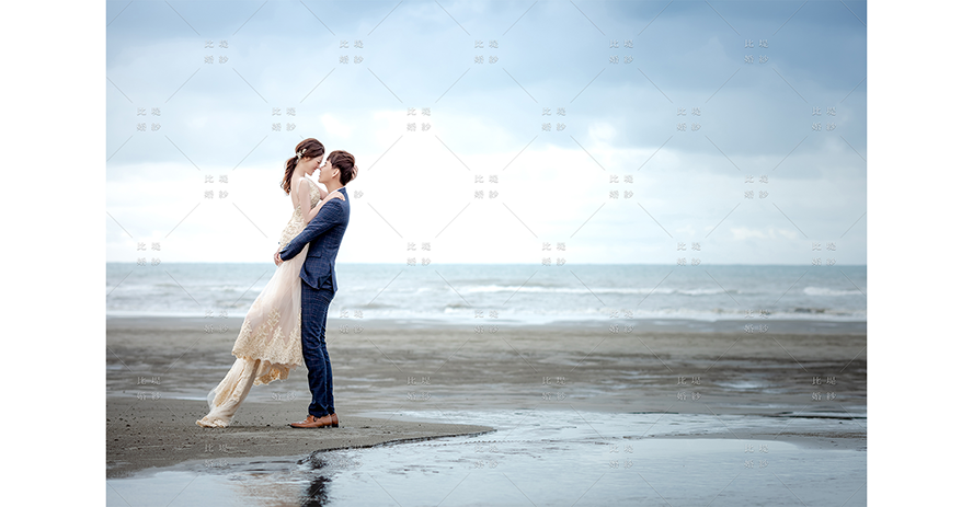 婚禮 攝影 價格 比堤婚紗 推薦新人：瀅凱＆雅淳 苑裡海邊