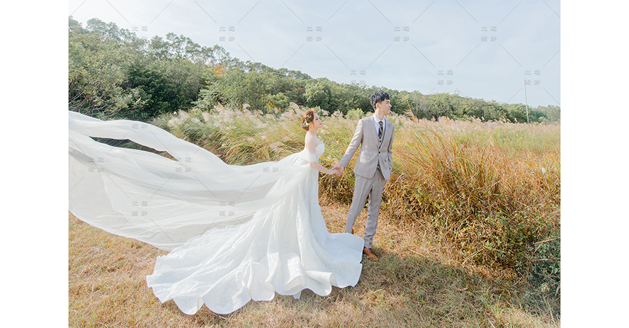 婚紗 博覽會 比堤婚紗 推薦客人：祥恩＆婕容 都會公園 管芒花