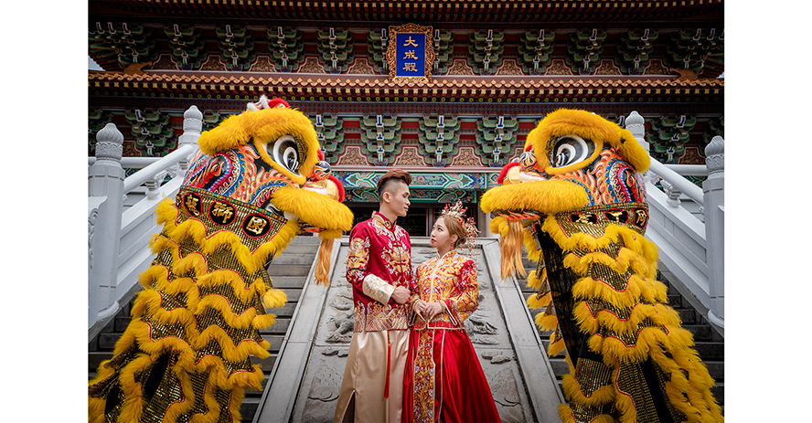 中式禮服 款式 推薦 比堤婚紗 推薦客人：Mr. Liao＆Mrs. Zeng 台中市孔廟
