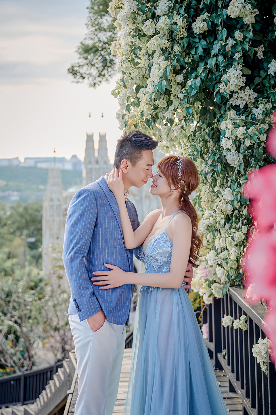 外拍婚紗 推薦 比堤婚紗 推薦客人：華安宗禧＆燕子 水藍色晚禮服