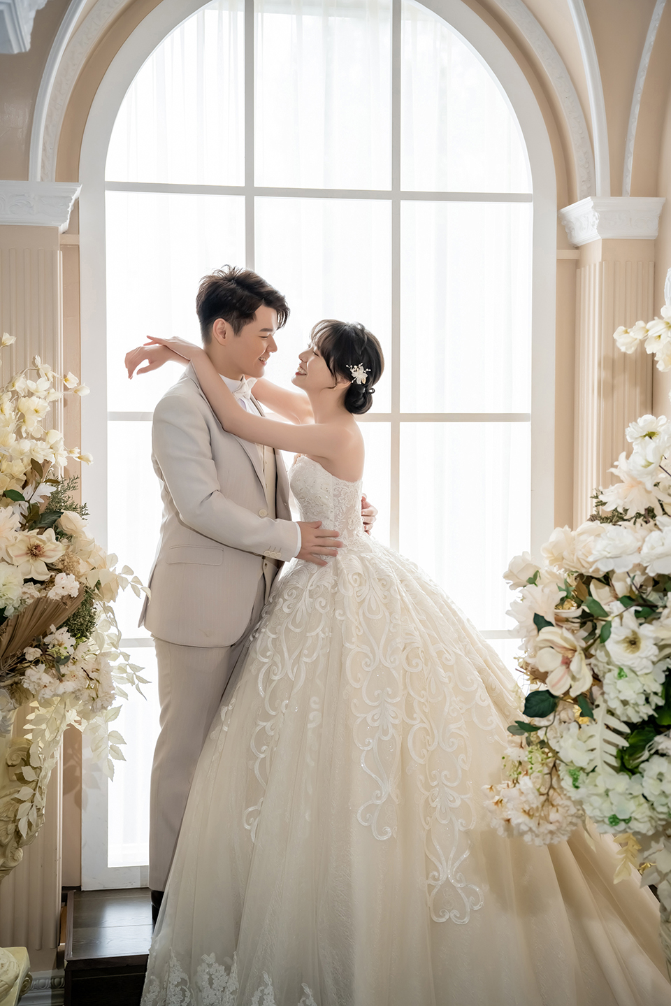 拍婚紗 方案 推薦 比堤婚紗 推薦客人：Tim＆Esther 桃心領白紗