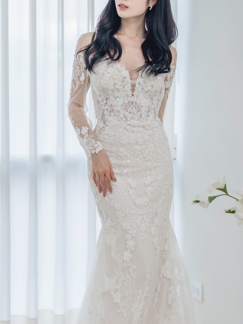 台中婚紗推薦｜透膚裸紗白紗