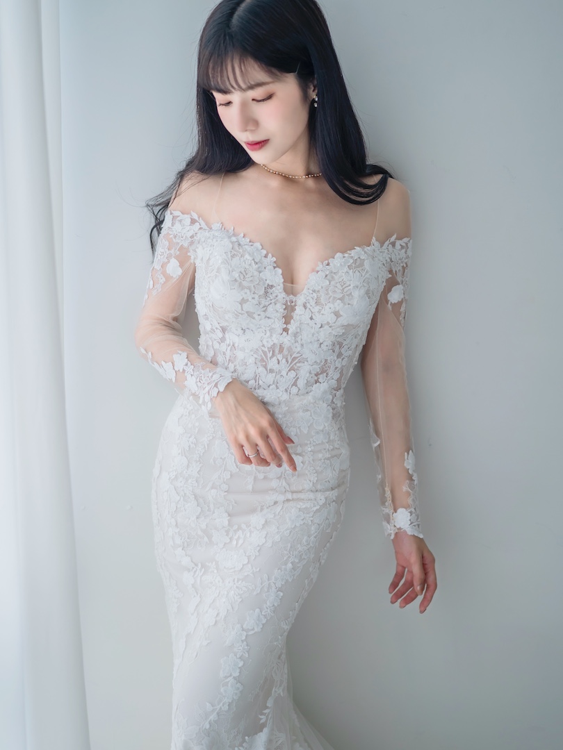 台中婚紗推薦｜韓風白紗半身拍攝