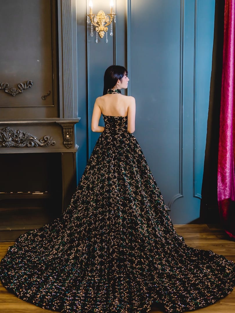 台中婚紗棚拍｜高冷風格晚禮服婚紗