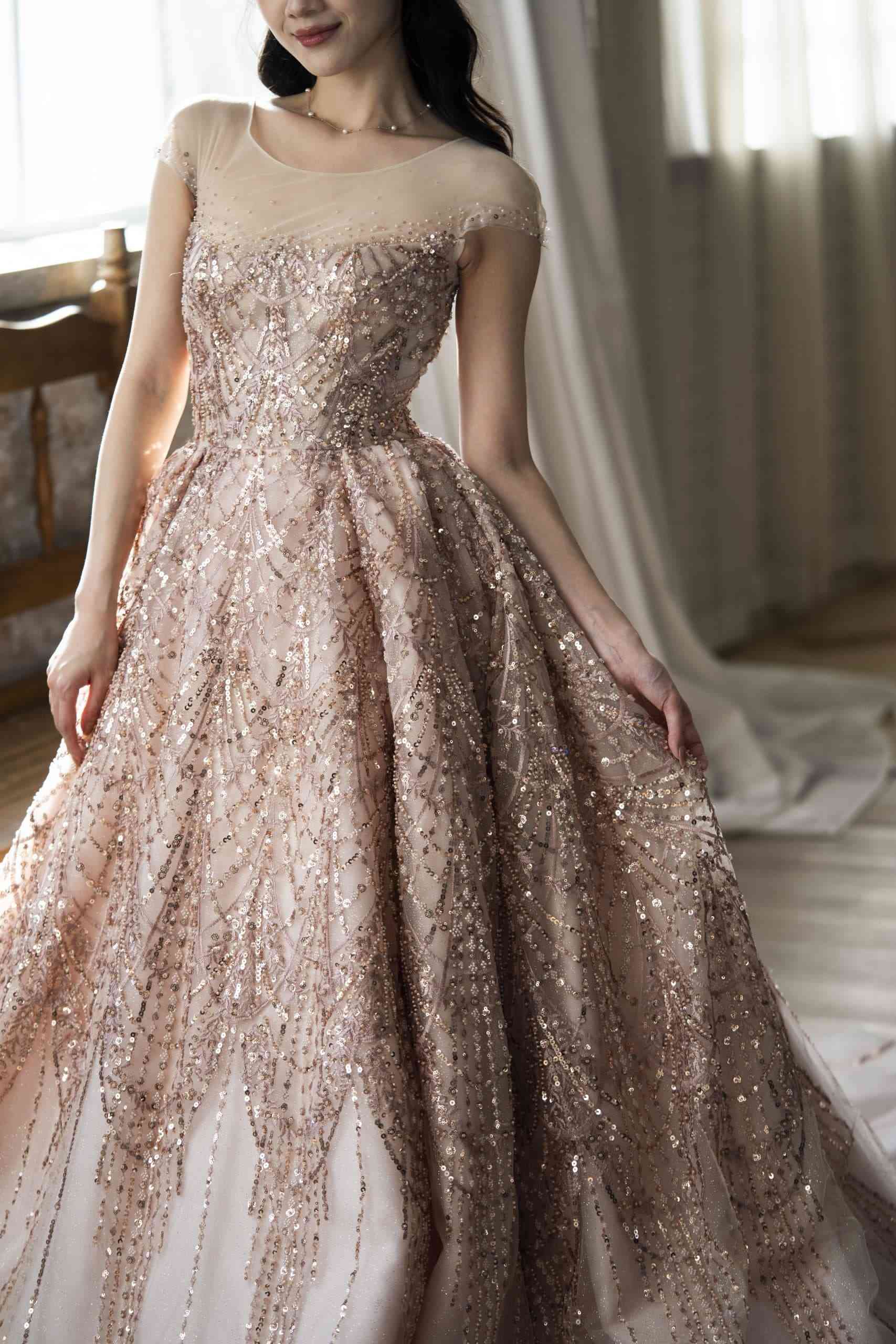 台中婚紗首選｜優雅浪漫婚紗｜亮片閃雙絕美動人