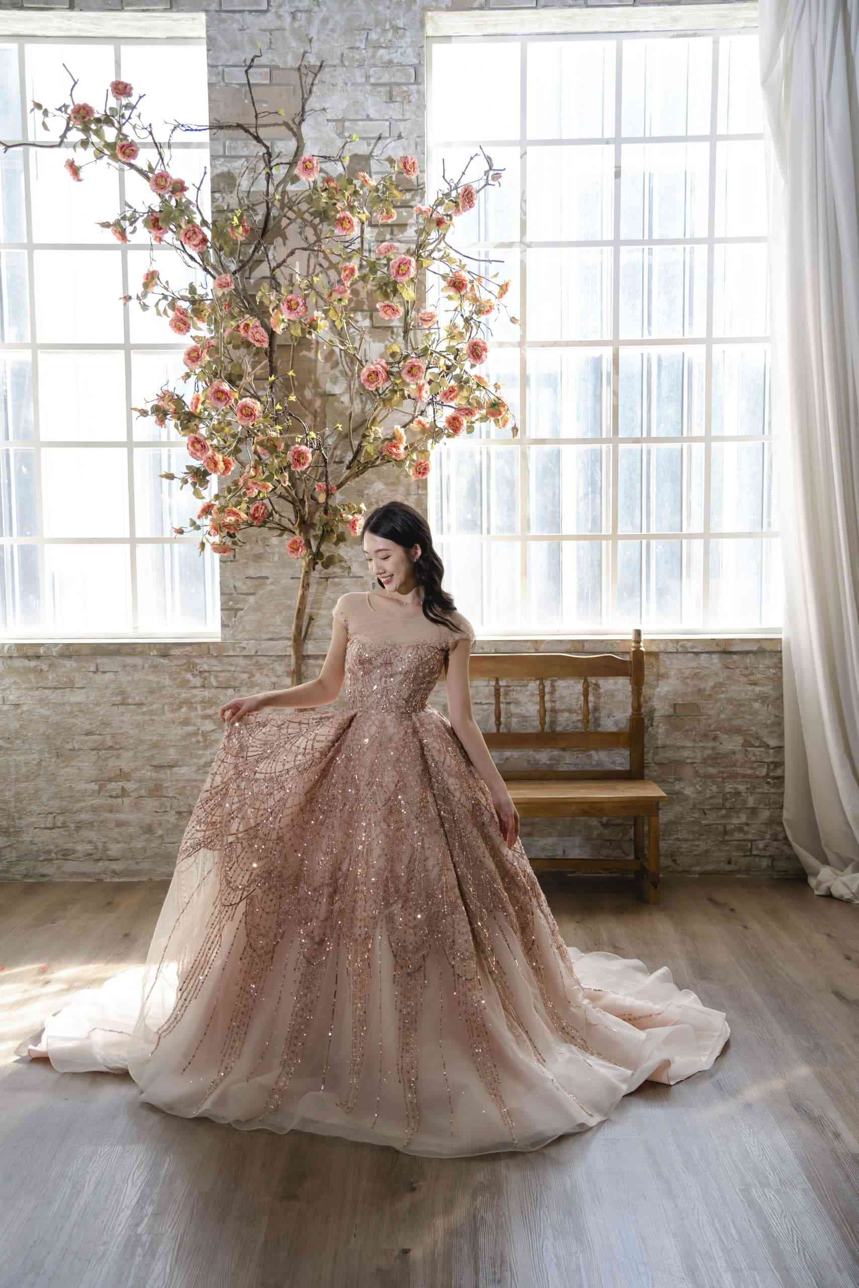 台中婚紗首選｜優雅浪漫婚紗｜全身照