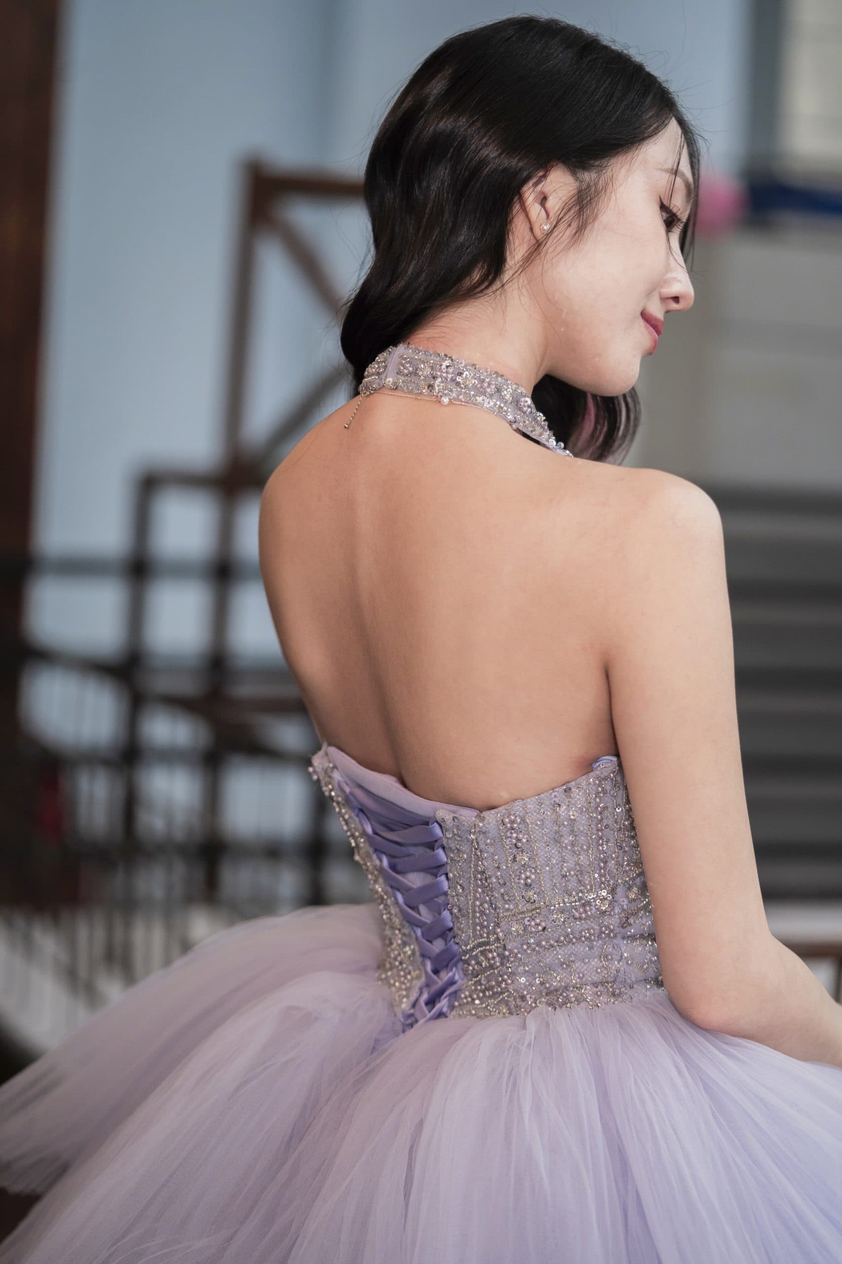 台中婚紗首選｜高領掛脖婚紗｜大露背收束