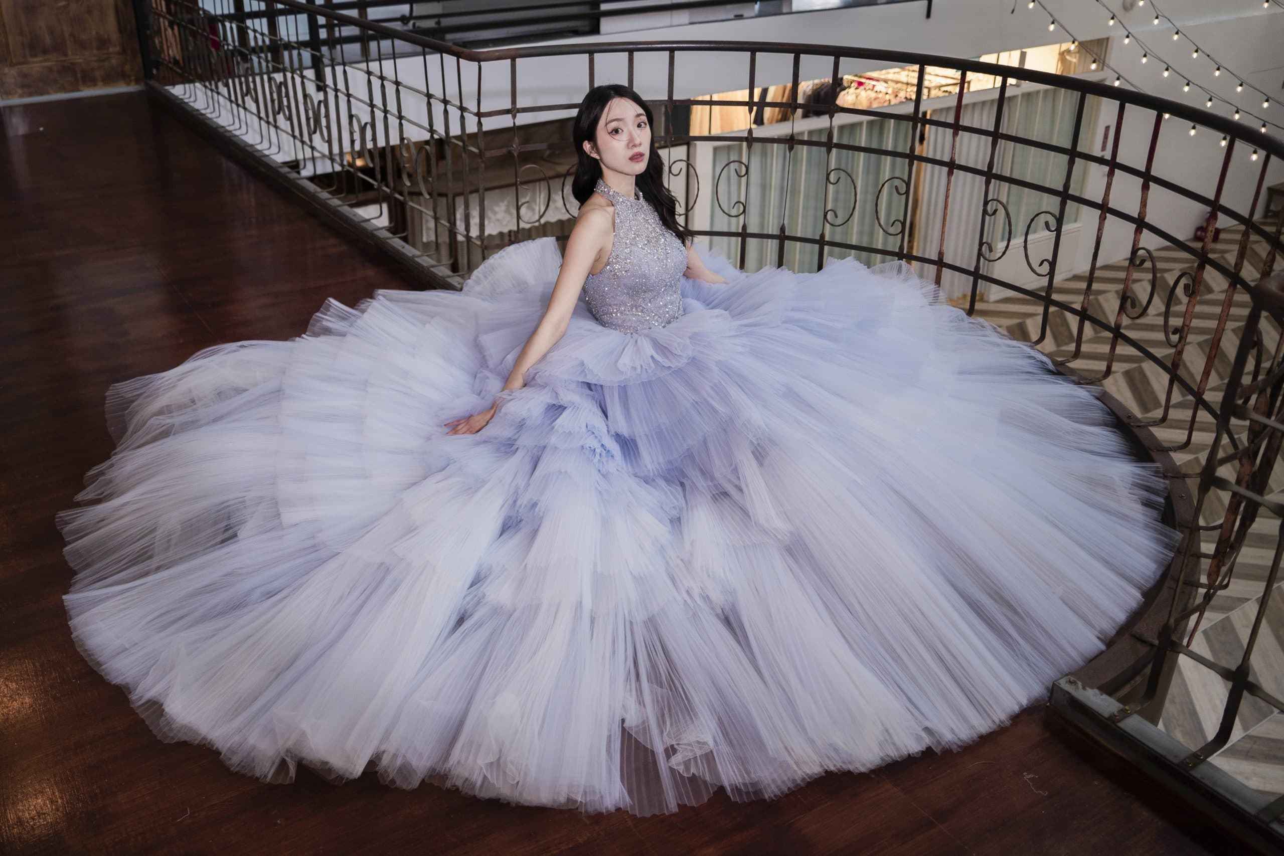 台中婚紗首選｜高領掛脖婚紗｜融合優雅與仙氣