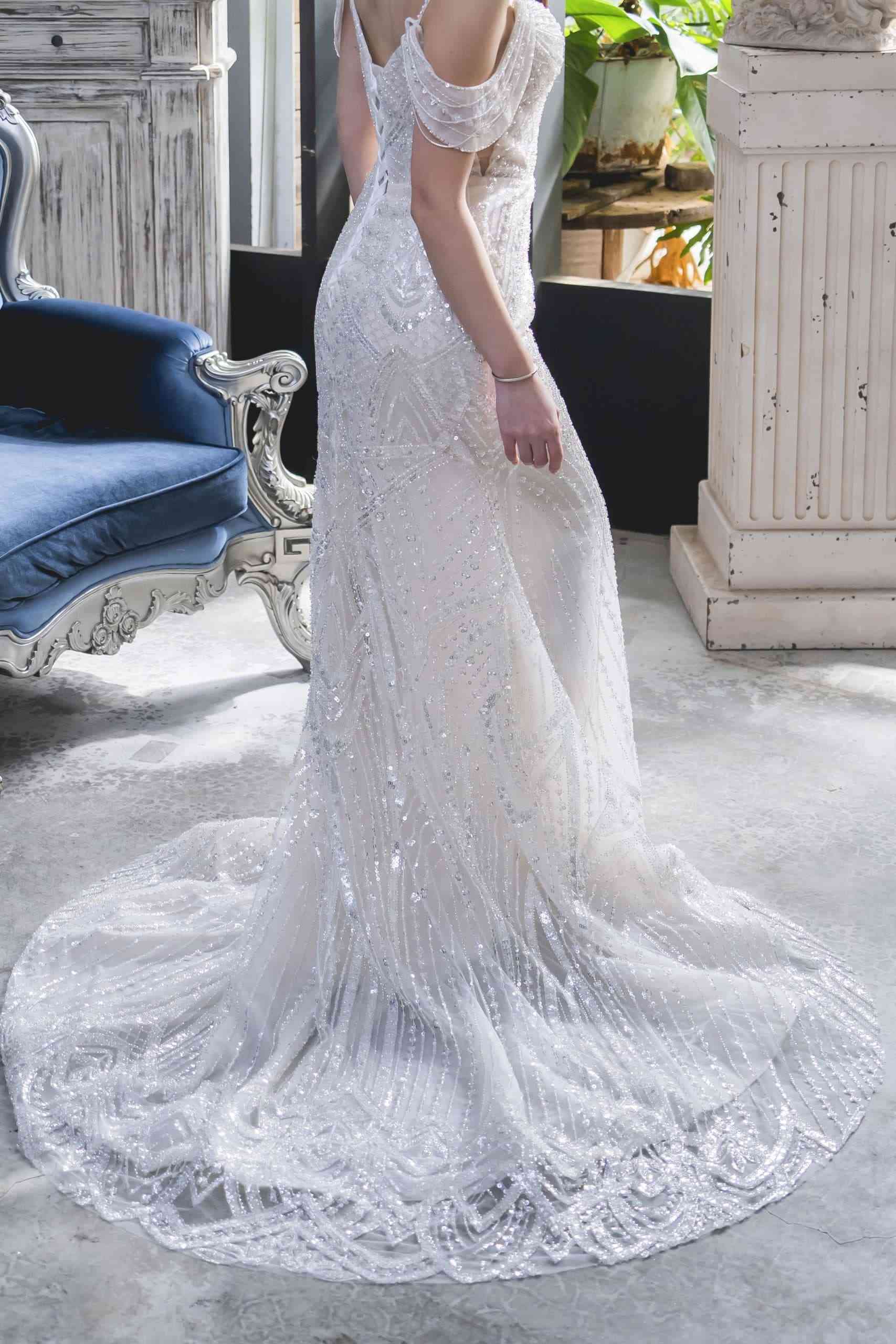 夢幻高級訂製婚紗品牌｜比堤婚紗｜高貴名媛風裙擺